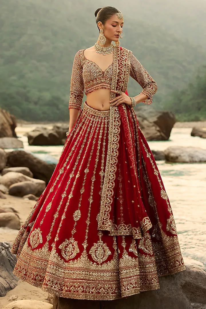 Crimson Bridal Lehenga